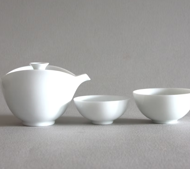 Modern Travel Gaiwan w/ Case - white