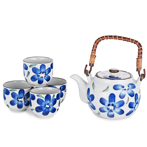 Blue Daisy Tea Set- 22oz