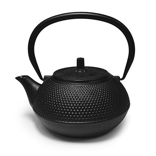 Black Hobnail Cast Iron Tea Pot - 30oz