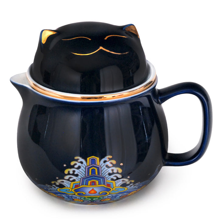 Lucky Cat 11oz Tea Set w/ 2 Cups