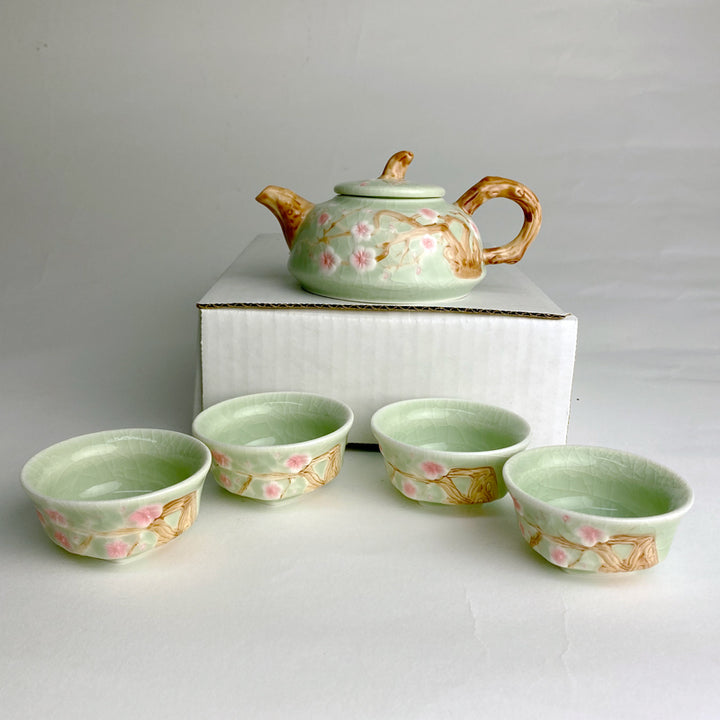 Plum Tea Set with Cups - 8oz