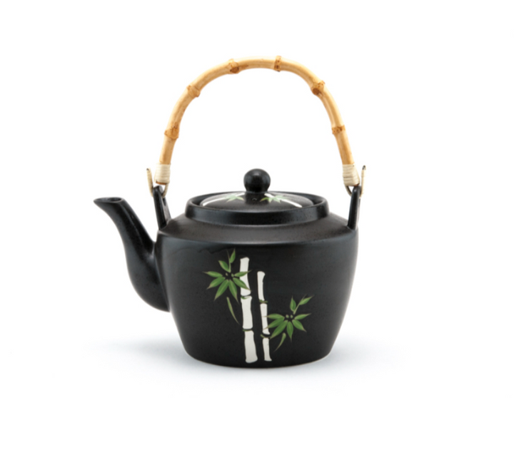 Bamboo Handle Teapot 72oz - Black