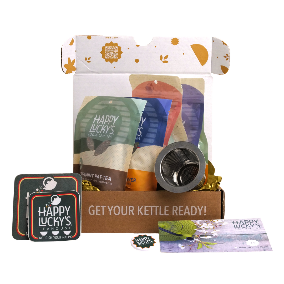 Nourish Your Happy Gift Box with Folding Tea Strainer