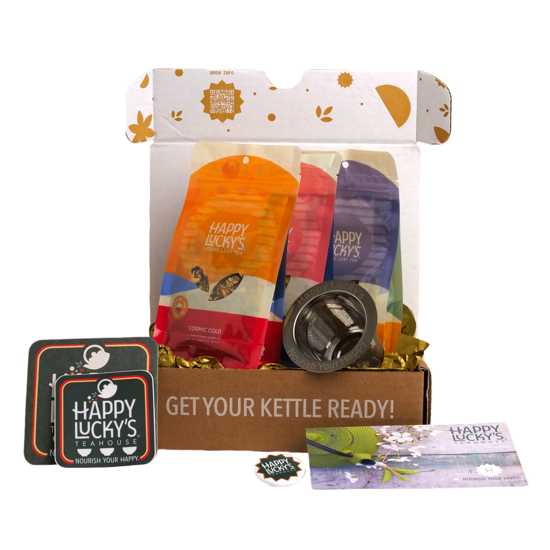 Nourish Your Happy Gift Box with Folding Tea Strainer