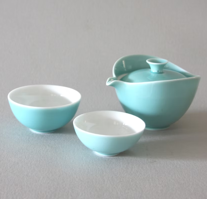Modern Travel Gaiwan w/ Case - Teal