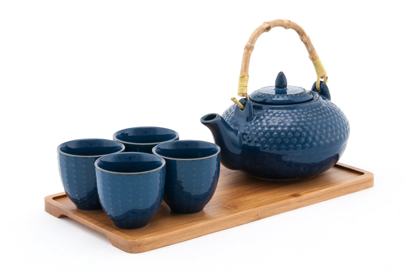 Cobalt Tray  Tea Set - 26oz