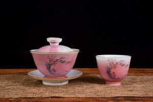 Mountain Sunrise Gaiwan and Cups