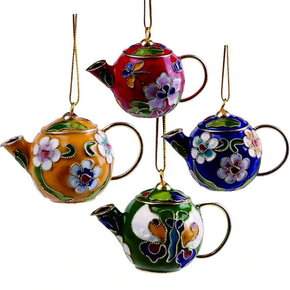 Teapot Ornament - Cloissone