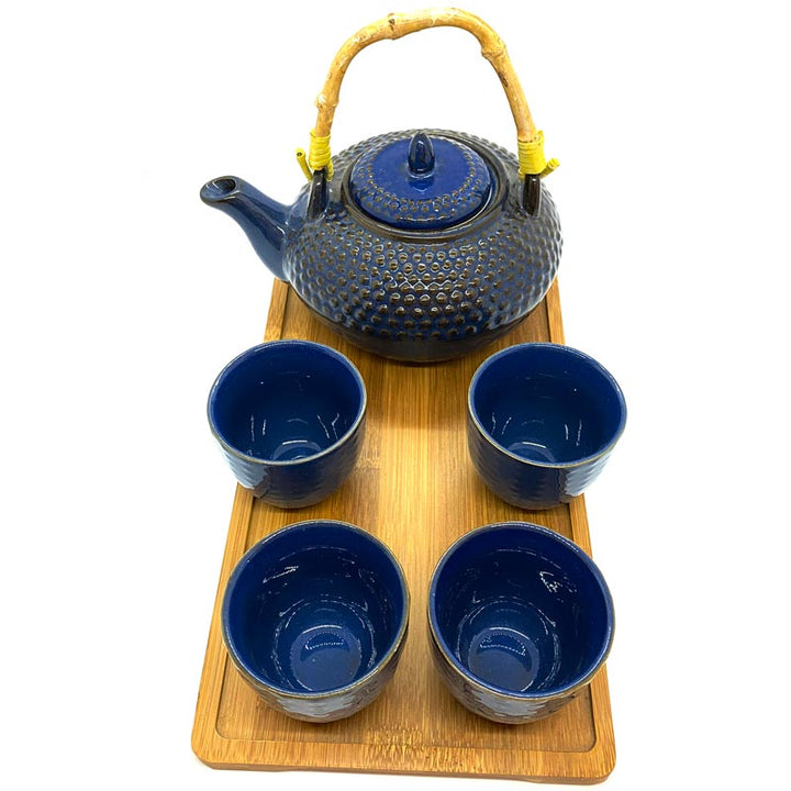 Cobalt Tray  Tea Set - 26oz