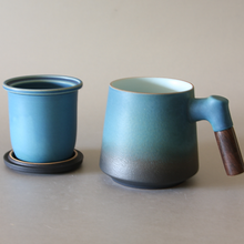 Load image into Gallery viewer, Wood Handle Tea Mug 12oz